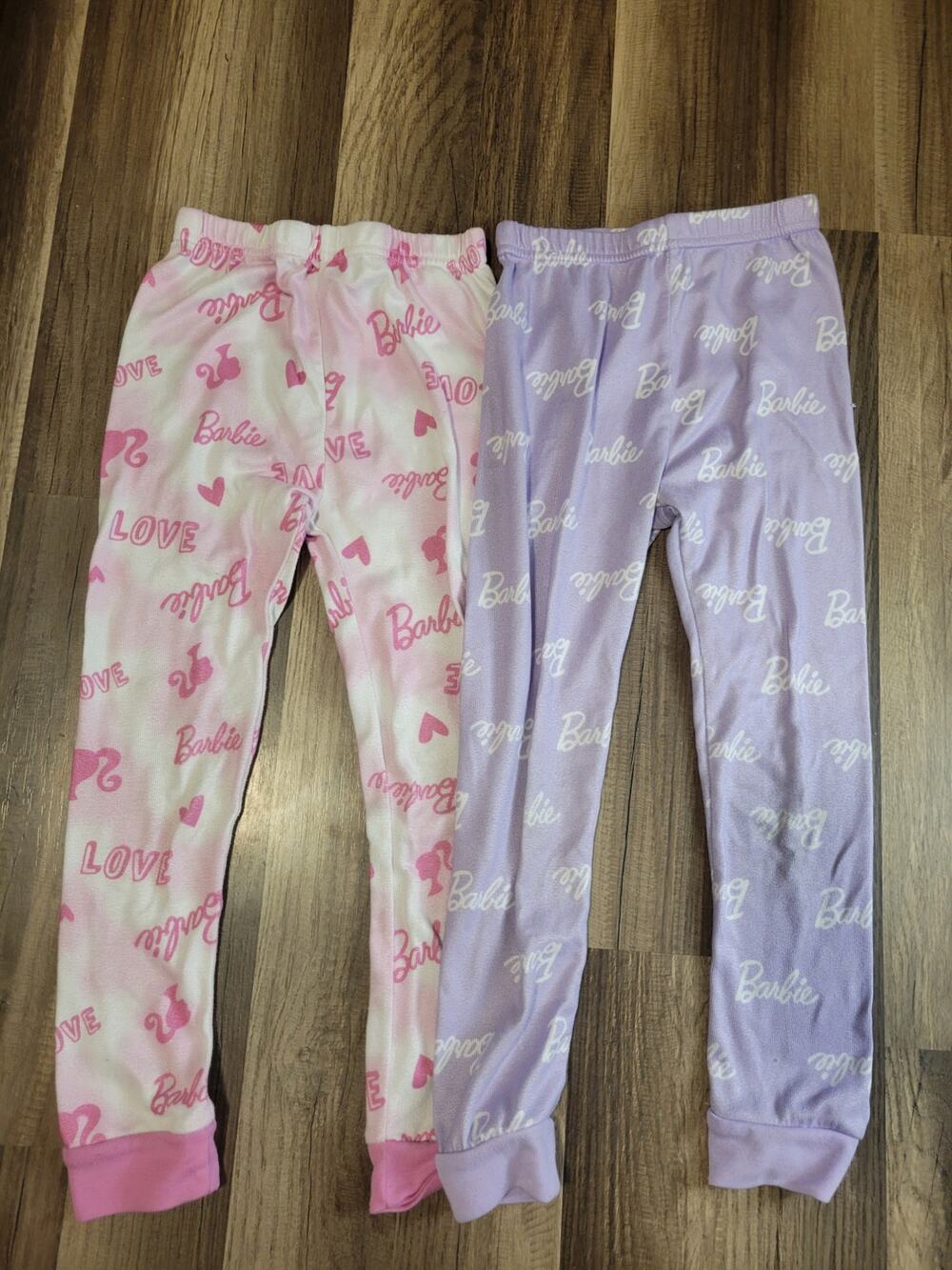 Barbie Girls Pink Purple Light Weight Jogger Pajama Bottoms Girls Size 6